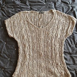 Eileen Fisher short sleeved sweater size L